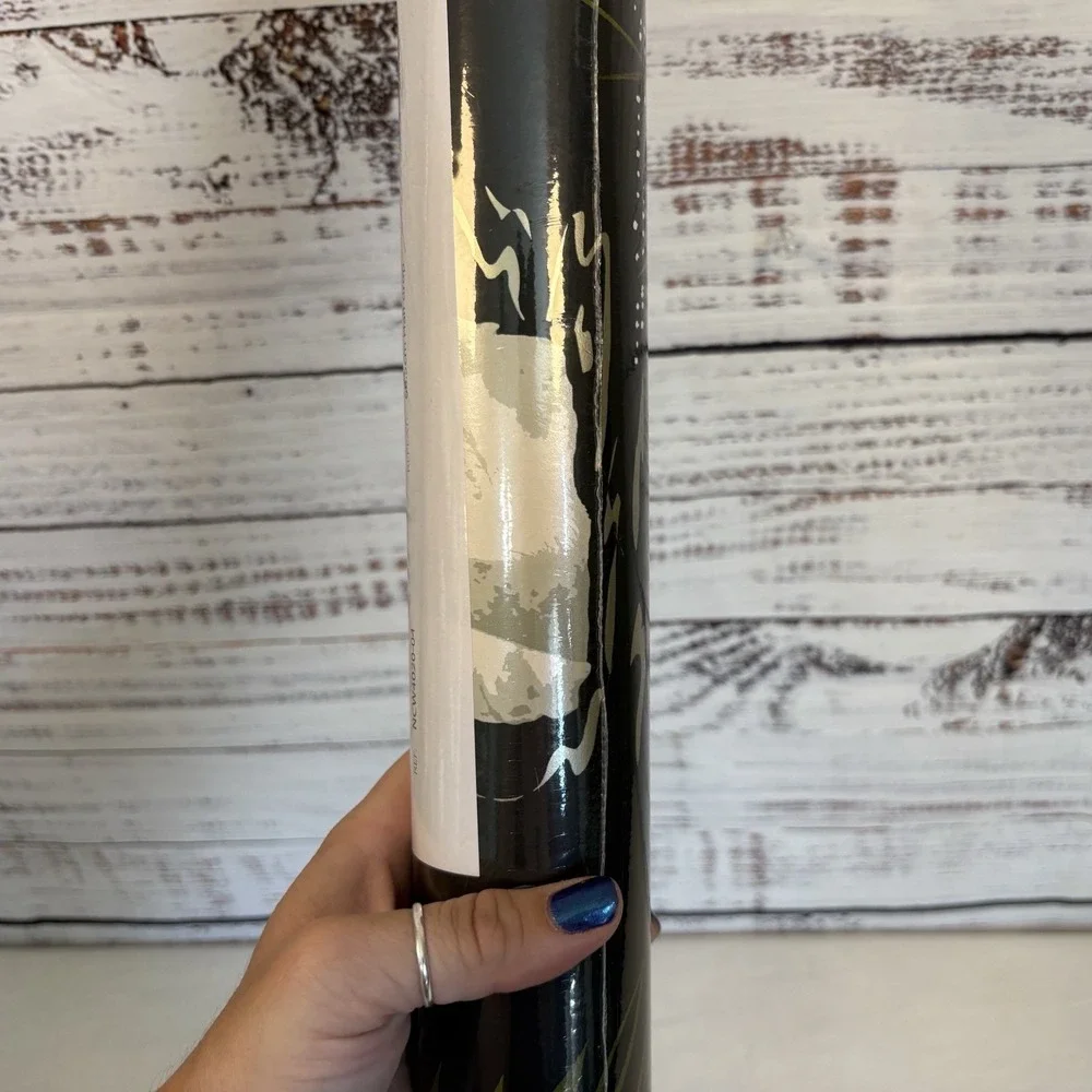 Nina Campbell Swan Lake Wallpaper Roll NCW4020-04 New Sealed Designer Black Gold